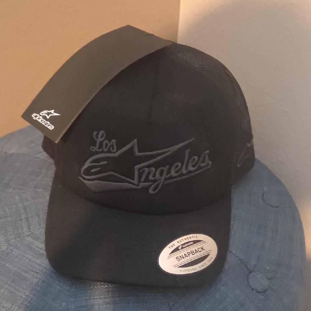 Alpinestars Black and Charcoal Los Angeles Trucker Hat